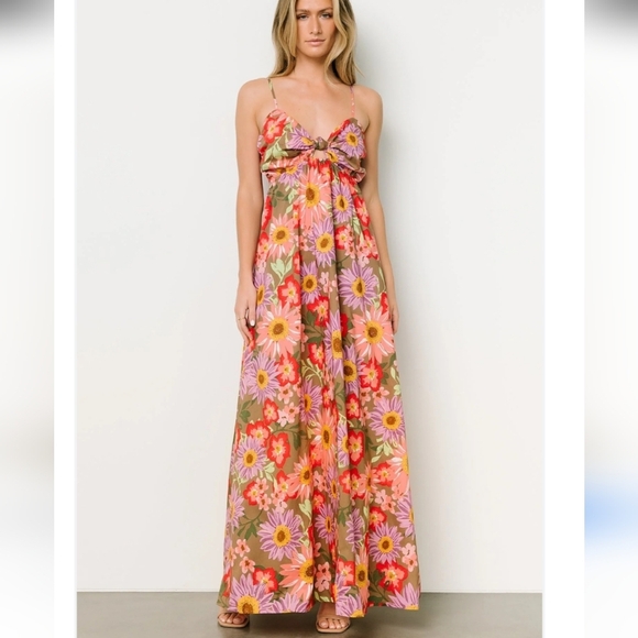 Baltic Born Dresses & Skirts - Baltic Born Rosalee Pink and Orange Floral Maxi Dress